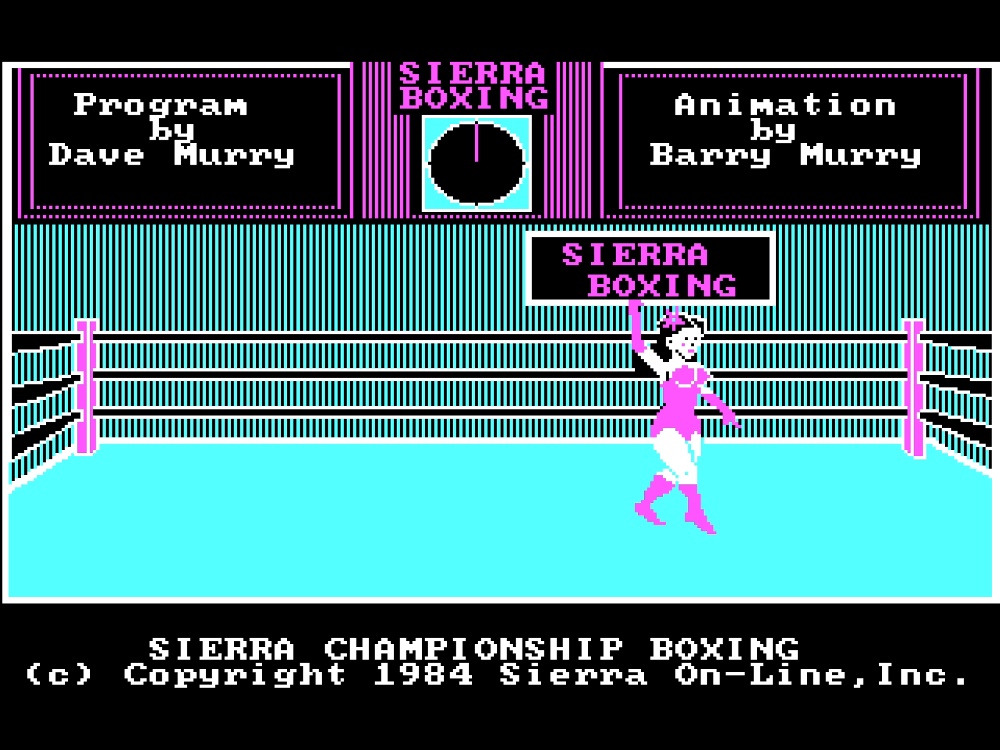 Title Screen of Sierra Championship Boxing for DOS